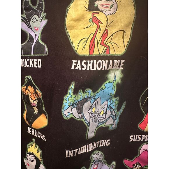 Disney Villians Moods Portrait Black Crewneck Sweatshirt XXXL - Picture 3 of 6